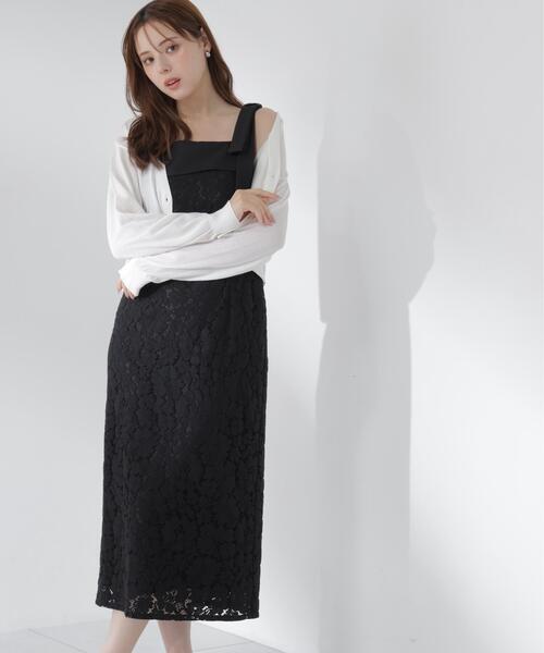 PROPORTION BODY DRESSING(プロポーションボディドレッシング)の「リボン付きレースワンピース / 1216240700(ワンピース・レディース・ホワイト系その他/ブラック・SMALL/P/S/MEDIUM)」の13枚目の写真