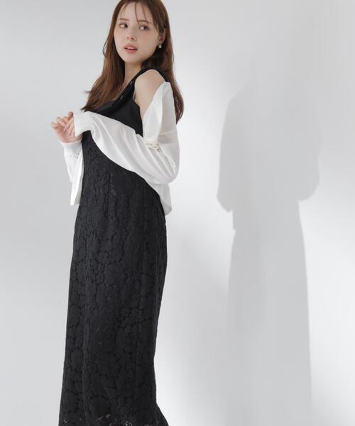 PROPORTION BODY DRESSING(プロポーションボディドレッシング)の「リボン付きレースワンピース / 1216240700(ワンピース・レディース・ホワイト系その他/ブラック・SMALL/P/S/MEDIUM)」の14枚目の写真