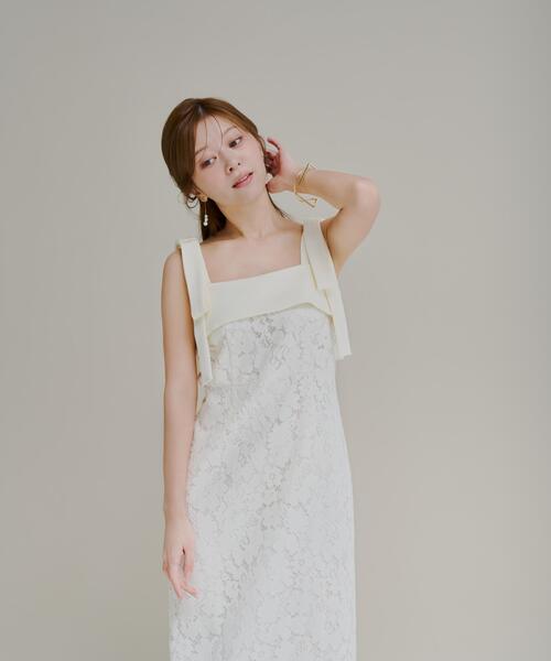 PROPORTION BODY DRESSING(プロポーションボディドレッシング)の「リボン付きレースワンピース / 1216240700(ワンピース・レディース・ホワイト系その他/ブラック・SMALL/P/S/MEDIUM)」の18枚目の写真