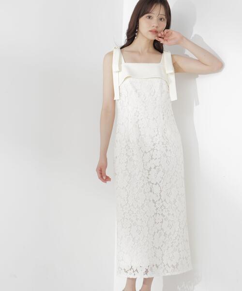 PROPORTION BODY DRESSING(プロポーションボディドレッシング)の「リボン付きレースワンピース / 1216240700(ワンピース・レディース・ホワイト系その他/ブラック・SMALL/P/S/MEDIUM)」の20枚目の写真
