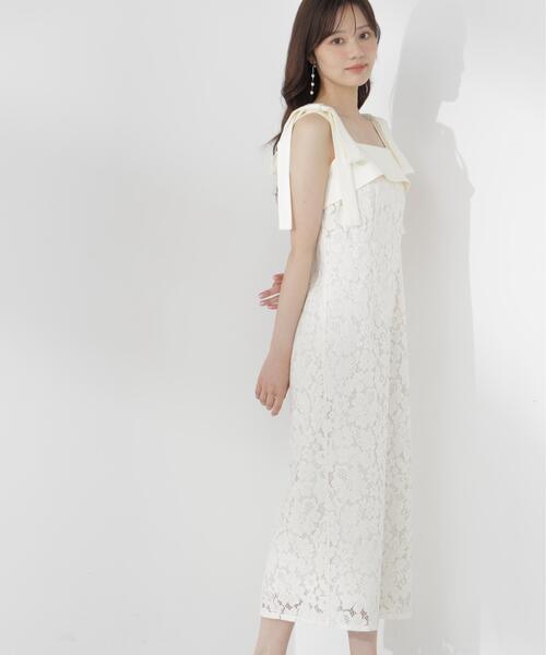 PROPORTION BODY DRESSING(プロポーションボディドレッシング)の「リボン付きレースワンピース / 1216240700(ワンピース・レディース・ホワイト系その他/ブラック・SMALL/P/S/MEDIUM)」の21枚目の写真