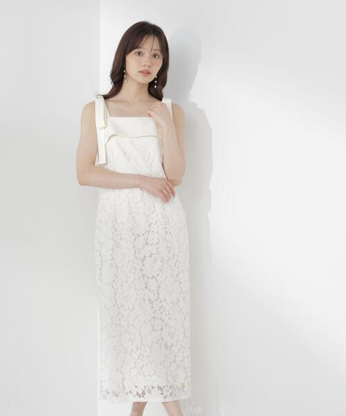 PROPORTION BODY DRESSING(プロポーションボディドレッシング)の「リボン付きレースワンピース / 1216240700(ワンピース・レディース・ホワイト系その他/ブラック・SMALL/P/S/MEDIUM)」の22枚目の写真