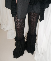 lace tiered frill flare pants