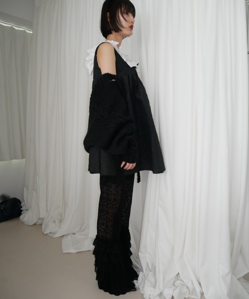 HONEY MI HONEY（ハニーミーハニー）の「lace tiered frill flare pants（その他パンツ・レディース・ピンク/ホワイト/ブラック・FREE）」の9枚目の写真