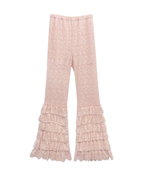 HONEY MI HONEY（ハニーミーハニー）の「lace tiered frill flare pants（その他パンツ・レディース・ピンク/ホワイト/ブラック・FREE）」の13枚目の写真