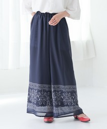 n'OrLABEL | シアーペイズリー柄ワイドパンツ(その他パンツ)