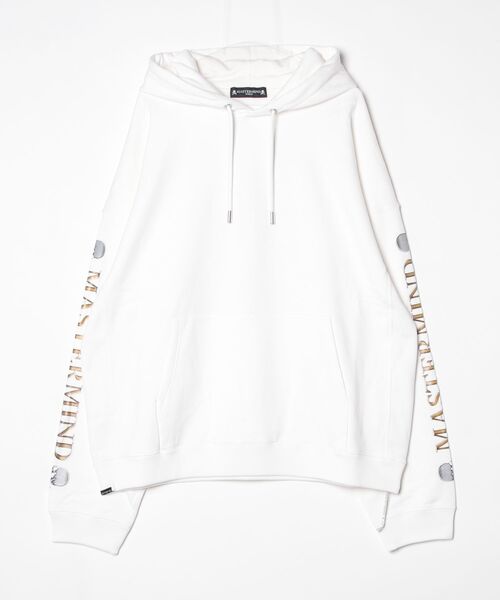mastermind JAPAN(マスターマインド)の「BOXYALL OVER METALLIC SKULLHOODIE(パーカー・メンズ・オレンジ/レッド/ホワイト・XL)」の1枚目の写真