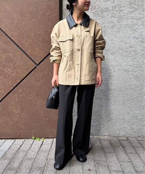 SLOBE IENA(スローブイエナ)の「《WEB限定サイズあり/4サイズ展開/追加》TRワイドトラウザー(スラックス・レディース・ブラック/グレー・34/36/38/40)」の18枚目の写真