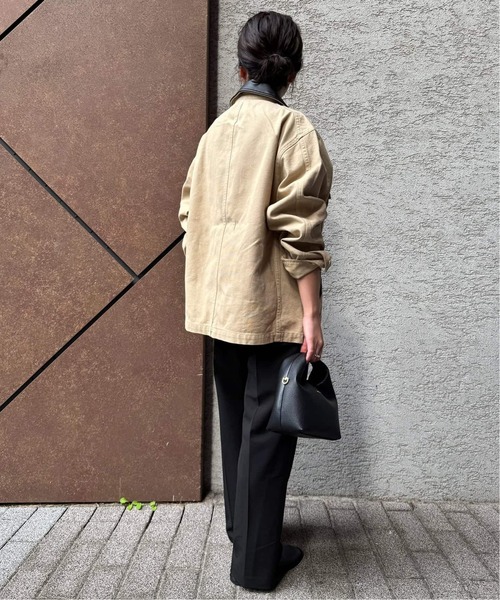 SLOBE IENA(スローブイエナ)の「《WEB限定サイズあり/4サイズ展開/追加》TRワイドトラウザー(スラックス・レディース・ブラック/グレー・34/36/38/40)」の19枚目の写真