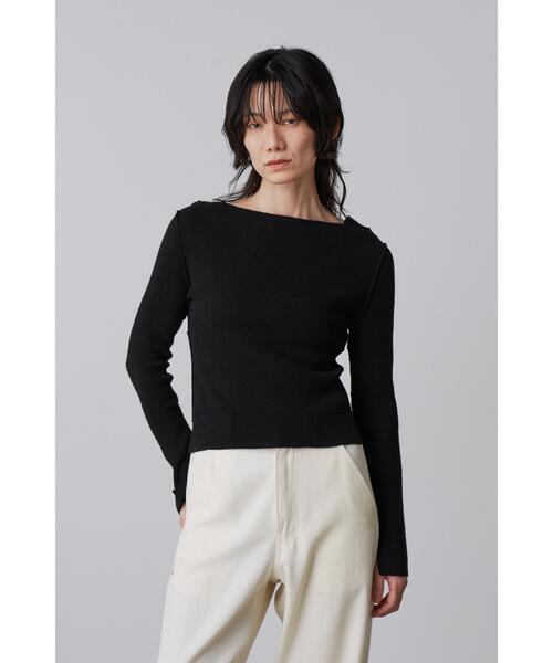 YLEVE(イレーヴ)の「YLEVE / RAW SILK NEP KNIT PULL OVER(ニット/セーター・レディース・ブラック・1)」の1枚目の写真
