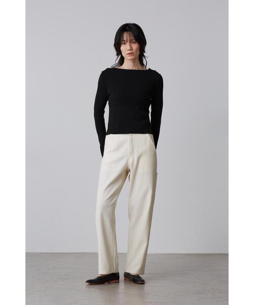 YLEVE(イレーヴ)の「YLEVE / RAW SILK NEP KNIT PULL OVER(ニット/セーター・レディース・ブラック・1)」の2枚目の写真