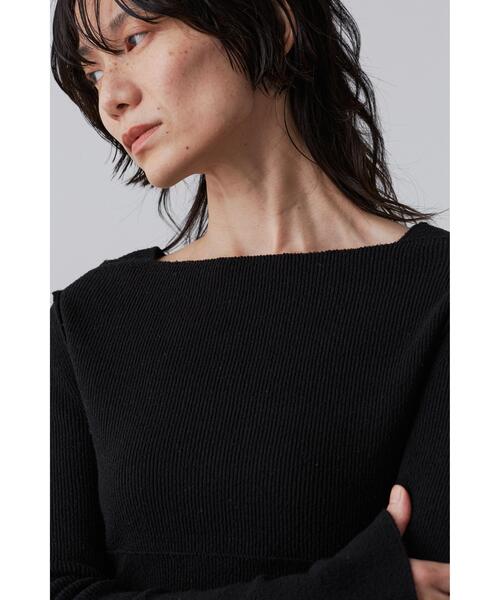 YLEVE(イレーヴ)の「YLEVE / RAW SILK NEP KNIT PULL OVER(ニット/セーター・レディース・ブラック・1)」の5枚目の写真