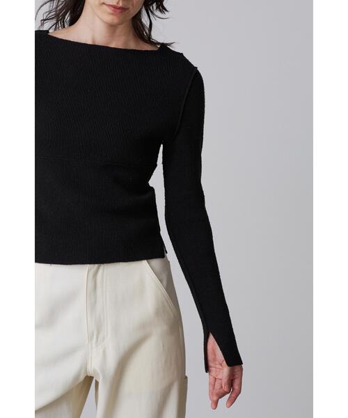 YLEVE(イレーヴ)の「YLEVE / RAW SILK NEP KNIT PULL OVER(ニット/セーター・レディース・ブラック・1)」の6枚目の写真