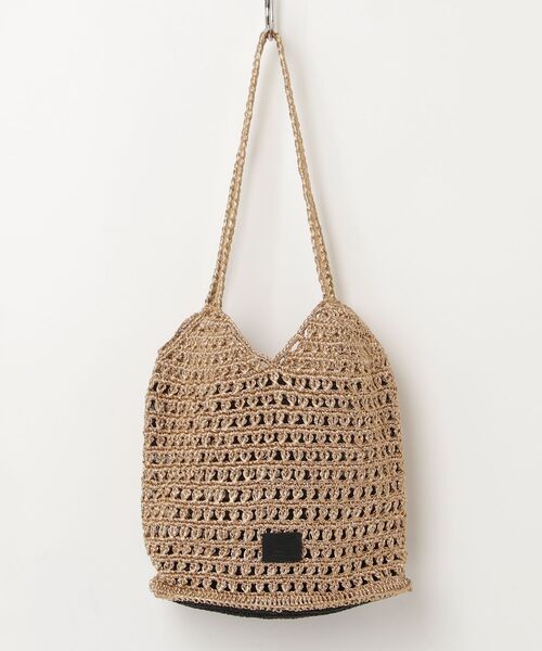 MAISON mou（メゾンムー）の「【Swaraj/スワラージ】手編みのメタリックマクラメ・ショルダーバッグ (B)（ショルダーバッグ・レディース・シルバー/ピンクゴールド/ブラック・FREE）」の3枚目の写真