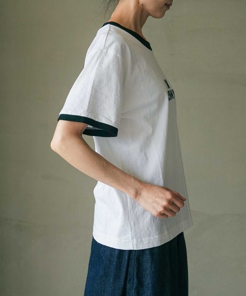SOLAMONAT(ソラモナ)の「パフ天竺 リンガーT(Tシャツ/カットソー・レディース・ホワイト×ブラック・FREE)」の15枚目の写真