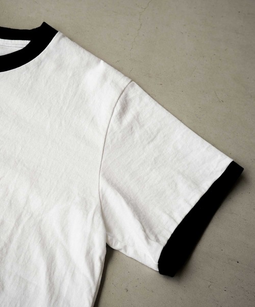 SOLAMONAT(ソラモナ)の「パフ天竺 リンガーT(Tシャツ/カットソー・レディース・ホワイト×ブラック・FREE)」の6枚目の写真