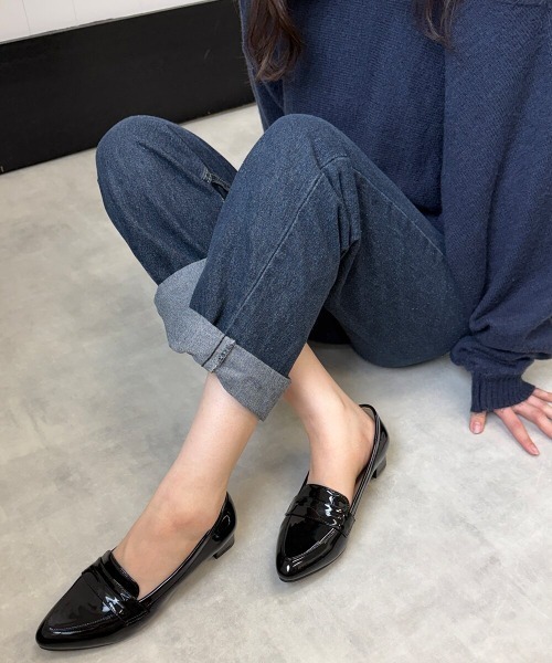 DEMETER(デメテル)の「防水 撥水 防滑 晴れ雨兼用 幅広 3E ポインテッドトゥ コイン レインローファー レインパンプス(パンプス・レディース・ブラック/ブラック系その他/グレイッシュベージュ・LL/S/L/M)」の18枚目の写真