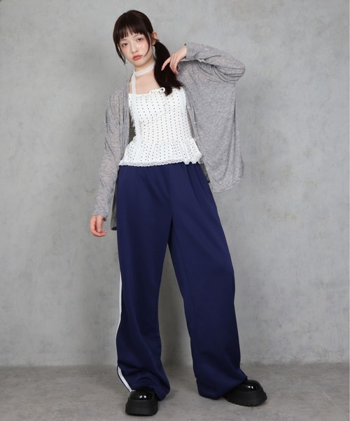 BARELY BLUE(ベアリーブルー)の「【 BARELY BLUE / ベアリーブルー 】 サイドライン ルーズ フィット ジャージ パンツ / トラックパンツ(その他パンツ・レディース・グリーン/ブラック/ネイビー/レッド・S/M/L)」の13枚目の写真