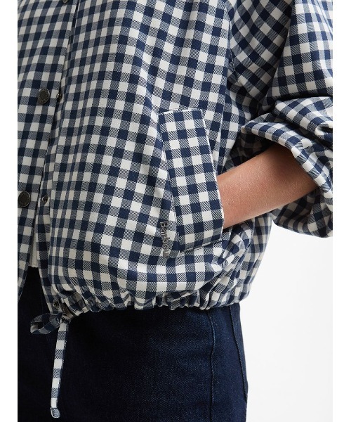Barbour(バブアー)の「Ovingham ギンガムチェックジャケット(レディース)(ブルゾン・レディース・ネイビー・10/8)」の6枚目の写真