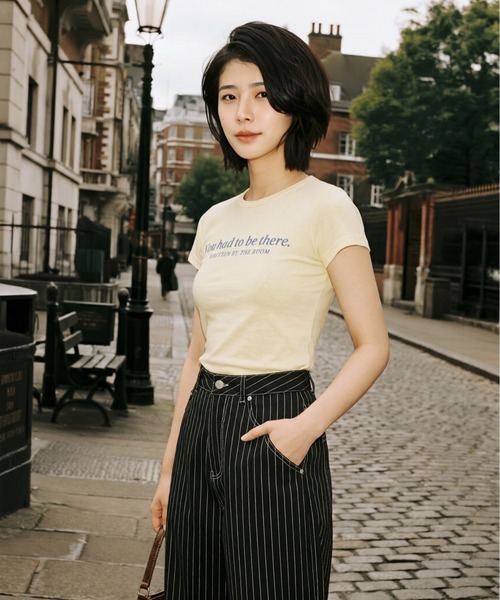 AsheKsha(アシクシャ)の「コットンリネン ヴィンテージプリントTシャツ(4色)(Tシャツ/カットソー・レディース・オレンジ/ホワイト/レッド/イエロー・L/M/S)」の7枚目の写真