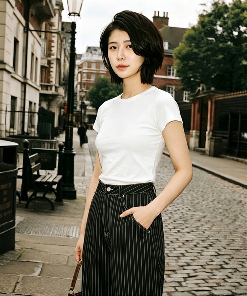 AsheKsha(アシクシャ)の「コットンリネン ヴィンテージプリントTシャツ(4色)(Tシャツ/カットソー・レディース・オレンジ/ホワイト/レッド/イエロー・L/M/S)」の21枚目の写真