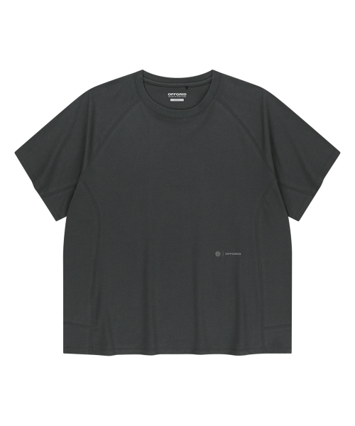 OFFGRID(オフグリッド)の「ブリジェックスエアロクール切替半袖Tシャツ-チャコール(Tシャツ/カットソー・メンズ・その他・SMALL/MEDIUM/LARGE/X-LARGE)」の1枚目の写真