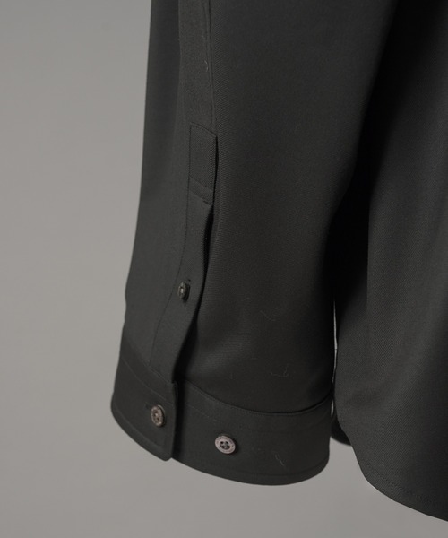 MAISON SPECIAL(メゾンスペシャル)の「《UNISEX》TW Drapery Gabardine Prime-Over Ovoid Sleeve Shirt/TWドレーパリーギャバジンプライムオーバーオボイドスリーブシャツ【MAISON SPECIAL/メゾンスペシャル】(シャツ/ブラウス・メンズ・ブラック/チャコールグレー・2/1/0)」の18枚目の写真