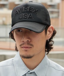 AVIREX | AVIREX/アビレックス AX MESH CAP USA メッシュキャップ フロントロゴ カーブバイザー メンズ レディース 2026年 夏 夏服(キャップ)