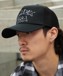 AVIREX | AVIREX/アビレックス AX MESH CAP USA メッシュキャップ フロントロゴ カーブバイザー メンズ レディース 2026年 夏 夏服(キャップ)
