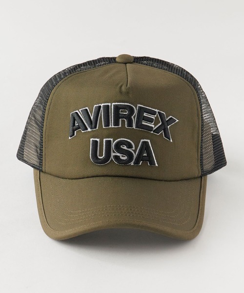 AVIREX(アヴィレックス)の「AVIREX/アビレックス AX MESH CAP USA メッシュキャップ フロントロゴ カーブバイザー メンズ レディース 2026年 夏 夏服(キャップ・メンズ・ブラック/カーキ/ブルー/ブラック×ブラック・FREE)」の21枚目の写真