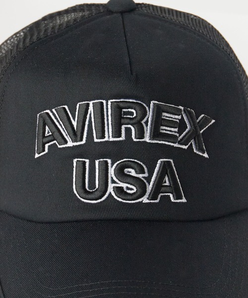 AVIREX(アヴィレックス)の「AVIREX/アビレックス AX MESH CAP USA メッシュキャップ フロントロゴ カーブバイザー メンズ レディース 2026年 夏 夏服(キャップ・メンズ・ブラック/カーキ/ブルー/ブラック×ブラック・FREE)」の10枚目の写真