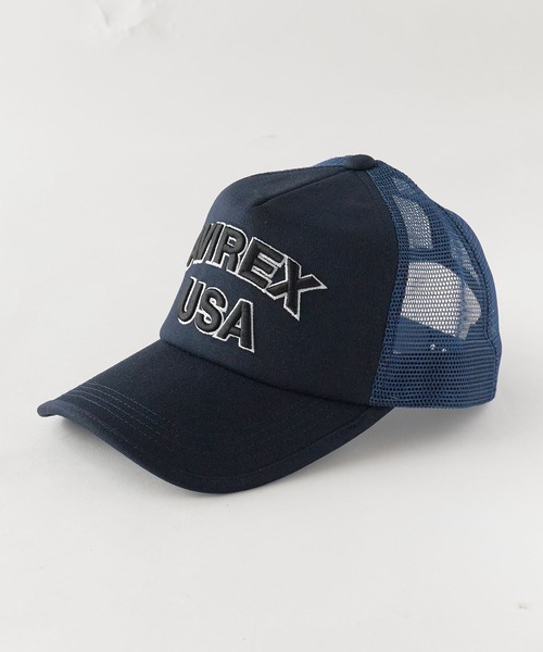 AVIREX(アヴィレックス)の「AVIREX/アビレックス AX MESH CAP USA メッシュキャップ フロントロゴ カーブバイザー メンズ レディース 2026年 夏 夏服(キャップ・メンズ・ブラック/カーキ/ブルー/ブラック×ブラック・FREE)」の15枚目の写真
