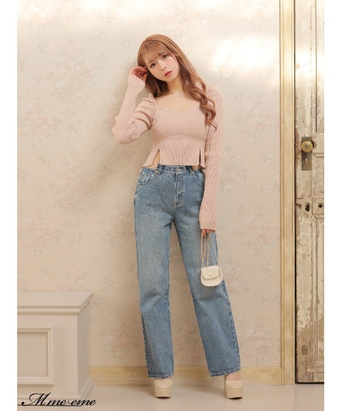 M me eme(エムミーエメ)の「Pearl heel pumps (eme10288)(パンプス・レディース・ベージュ・S/L)」の2枚目の写真