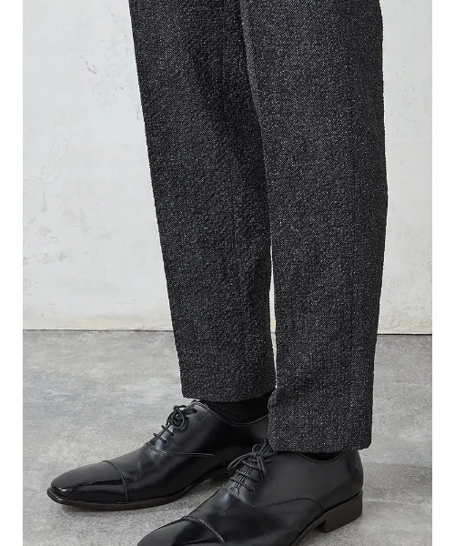 Perfect Suit FActory(パーフェクトスーツファクトリー)の「【EDWINコラボ】シアサッカー デニムワンタックパンツ(スラックス・メンズ・ネイビー/ブラック・L/LL/M)」の12枚目の写真