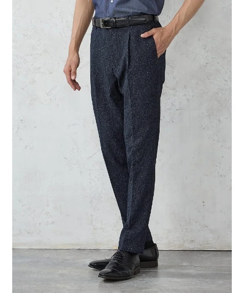 Perfect Suit FActory(パーフェクトスーツファクトリー)の「【EDWINコラボ】シアサッカー デニムワンタックパンツ(スラックス・メンズ・ネイビー/ブラック・L/LL/M)」の17枚目の写真
