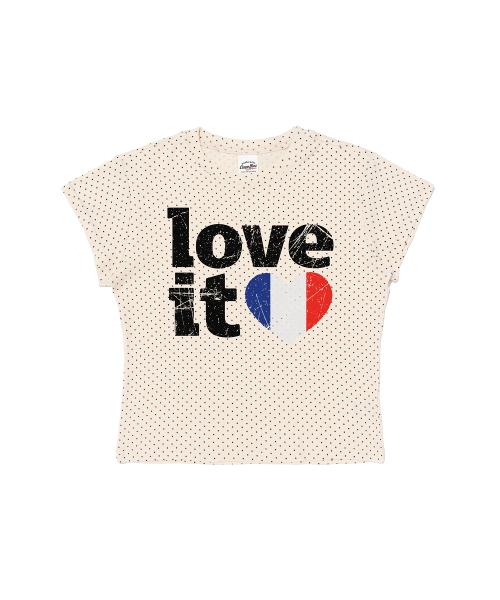 CARGOBROS FOR WOMAN(カーゴブロスフォーウィメン)の「ヴィンテージハートパリフラッグショート半袖Tシャツ(アイボリー)(Tシャツ/カットソー・レディース・その他・SMALL/MEDIUM)」の1枚目の写真