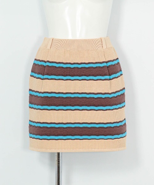 archivio（アルチビオ）の「＜LADIES>配色ボーダーニットスカート（スカート・レディース・ブルー/ピンク・S/M）」の5枚目の写真
