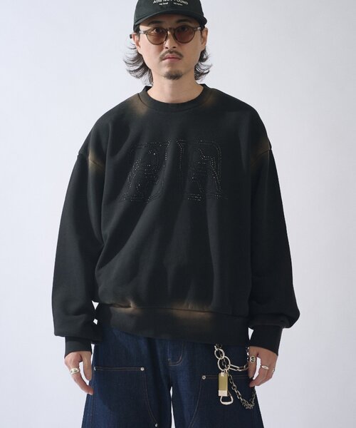 Lui's(ルイス)の「SURJENT ラインストーンフェードスウェット(スウェット・メンズ・グレー/ブラック・1/2)」の11枚目の写真