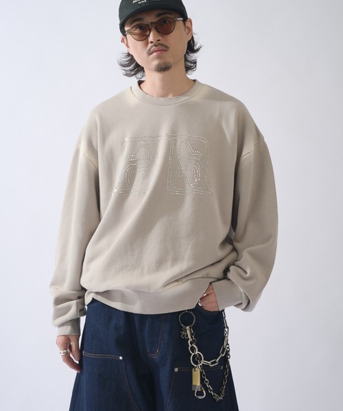 Lui's(ルイス)の「SURJENT ラインストーンフェードスウェット(スウェット・メンズ・グレー/ブラック・1/2)」の5枚目の写真