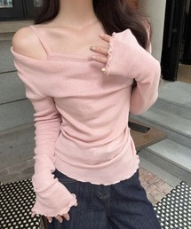 レイヤードオフショルトップス