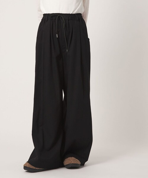 CITEN(シテン)の「<CITEN>チノタックワイドパンツ(チノパンツ・レディース・ブラック/ワイン/ベージュ・S/M)」の2枚目の写真