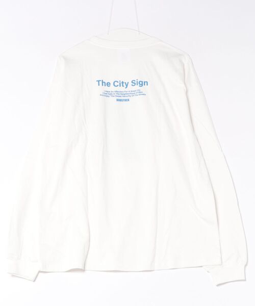 BOOSTOCK(ブーストック)の「BOOSTOCK/ブーストック B/S City Sign L/S Tシャツ(Tシャツ/カットソー・レディース・ホワイト/ブラック・F/XXXL)」の3枚目の写真