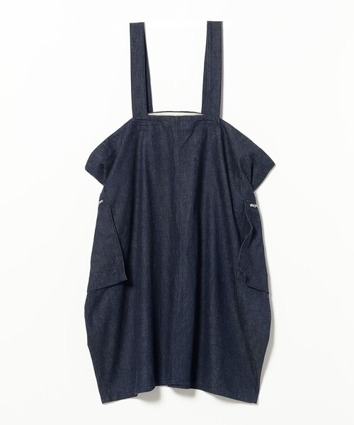 BEAMS BOY(ビームスボーイ)の「HAVERSACK / 9oz ネップ デニム サロペット スカート(スカート・レディース・インディゴブルー・1)」の9枚目の写真