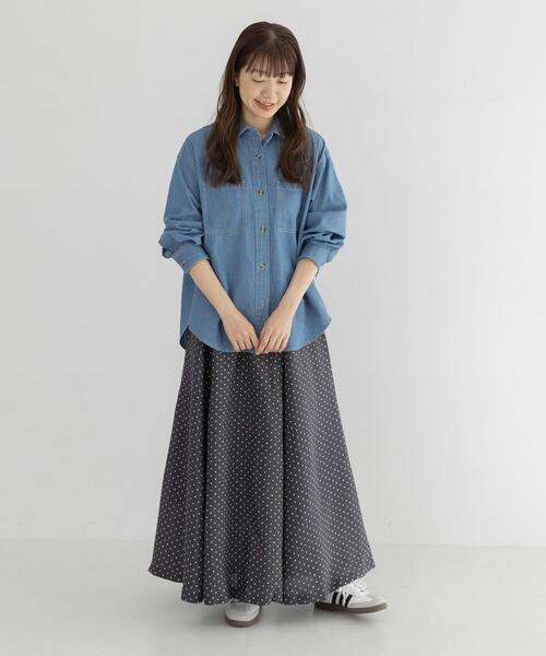 URBAN RESEARCH Sonny Label(アーバンリサーチサニーレーベル)の「『WEB限定』ドットプリントフレアスカート(スカート・レディース・ブラック系その他・36/38)」の6枚目の写真