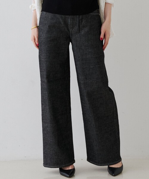 upperhights(アッパーハイツ)の「【upper hights / アッパーハイツ】THE STELLA AURA / ザ ステラ オーラ ワイドストレートデニム(デニムパンツ・レディース・インディゴブルー・23/24/25/22/21)」の1枚目の写真