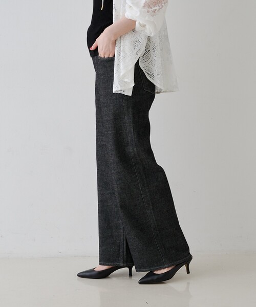 upperhights(アッパーハイツ)の「【upper hights / アッパーハイツ】THE STELLA AURA / ザ ステラ オーラ ワイドストレートデニム(デニムパンツ・レディース・インディゴブルー・23/24/25/22/21)」の3枚目の写真