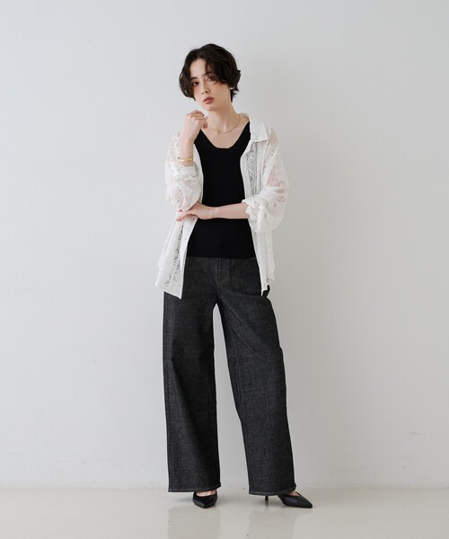 upperhights(アッパーハイツ)の「【upper hights / アッパーハイツ】THE STELLA AURA / ザ ステラ オーラ ワイドストレートデニム(デニムパンツ・レディース・インディゴブルー・23/24/25/22/21)」の6枚目の写真