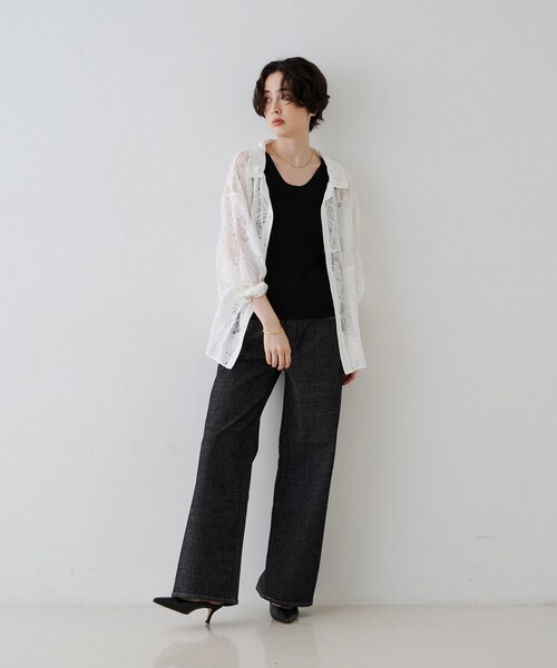 upperhights(アッパーハイツ)の「【upper hights / アッパーハイツ】THE STELLA AURA / ザ ステラ オーラ ワイドストレートデニム(デニムパンツ・レディース・インディゴブルー・23/24/25/22/21)」の7枚目の写真