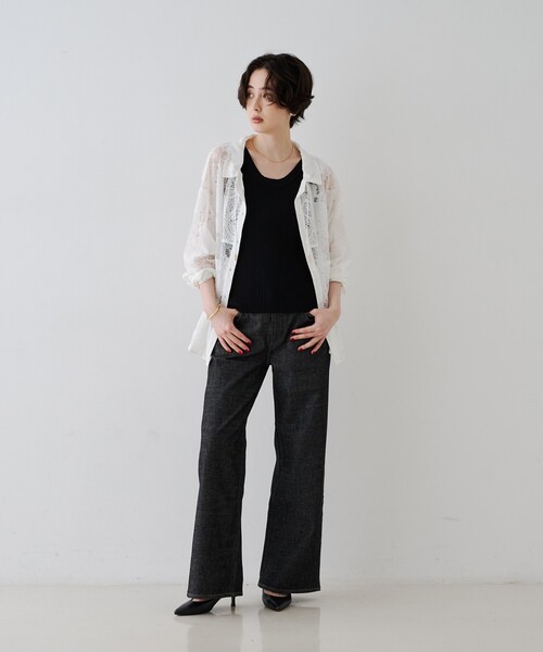 upperhights(アッパーハイツ)の「【upper hights / アッパーハイツ】THE STELLA AURA / ザ ステラ オーラ ワイドストレートデニム(デニムパンツ・レディース・インディゴブルー・23/24/25/22/21)」の10枚目の写真