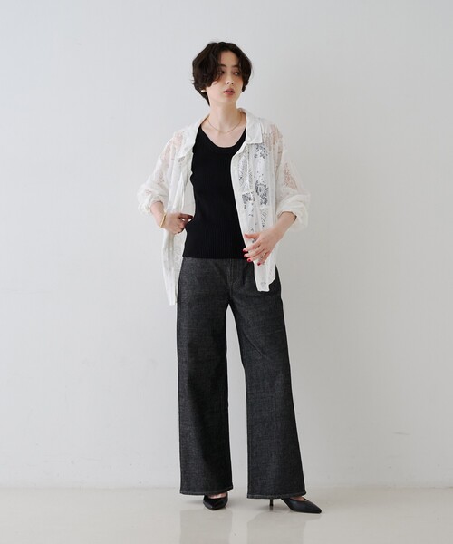 upperhights(アッパーハイツ)の「【upper hights / アッパーハイツ】THE STELLA AURA / ザ ステラ オーラ ワイドストレートデニム(デニムパンツ・レディース・インディゴブルー・23/24/25/22/21)」の11枚目の写真